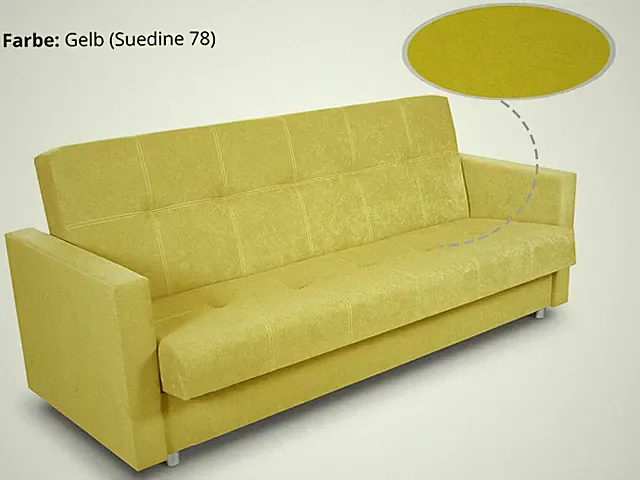 Schlafsofa Bettsofa Dave - Sofa mit Schlaffunktion und Bettkasten, Farbauswahl