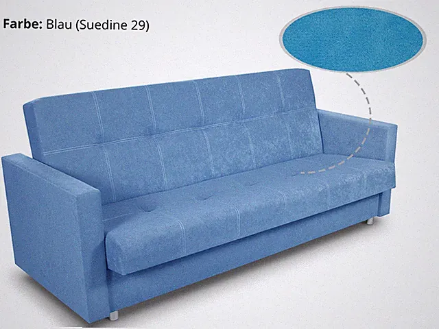 Schlafsofa Bettsofa Dave - Sofa mit Schlaffunktion und Bettkasten, Farbauswahl
