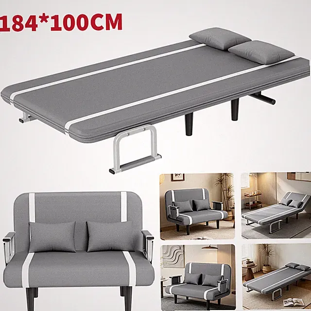 Schlafsofa mit Bettfunktion Klappsessel mit Verstellbarer Rückenlehne Sofabett