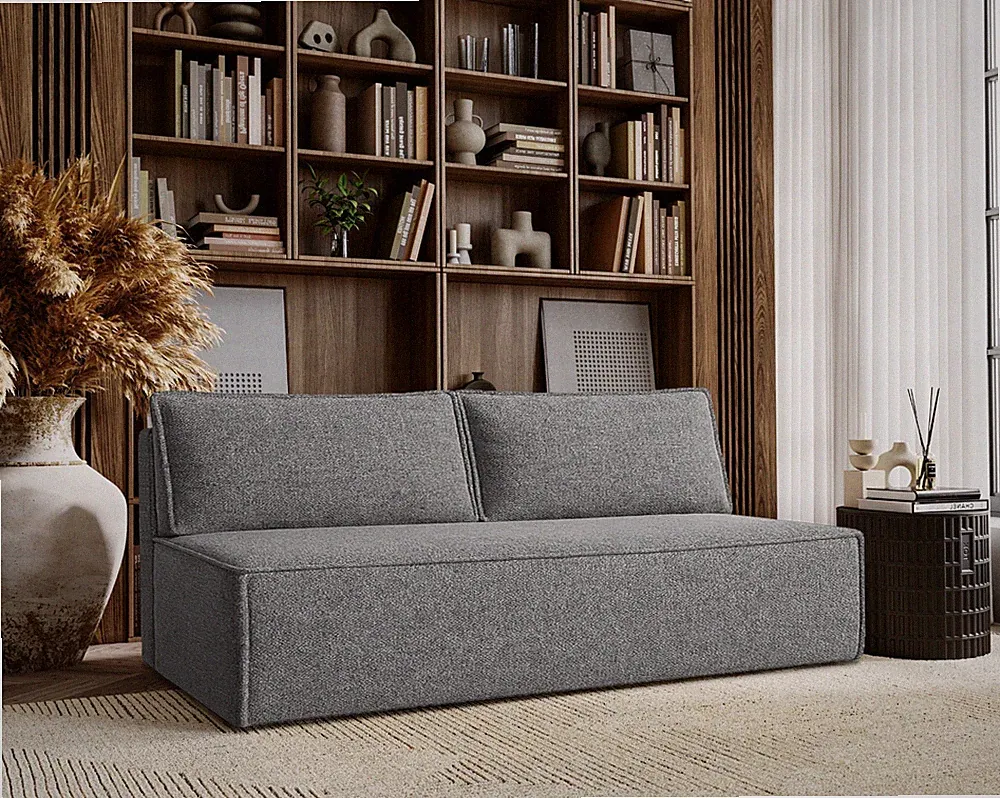 Schlafsofa ,Sofa mit schlaffunktion und bettkasten, DUO Stoff Verita Stahl