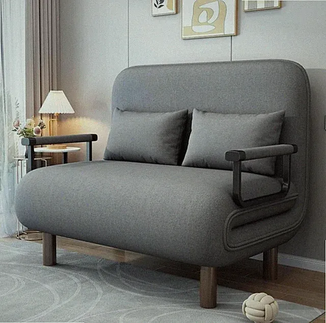 Schlafsofa Stoff Klappbar Sofabett Einzelbett Wohnzimmer Couch Schlafcouch