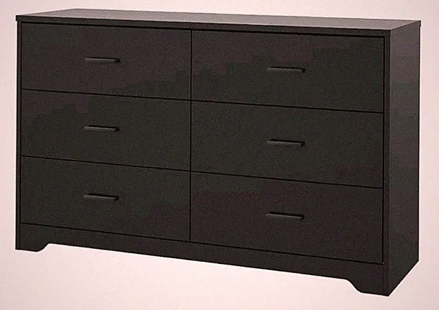 Schlafzimmerkommode Panana mit 6 Schubladen und Metallgriffen