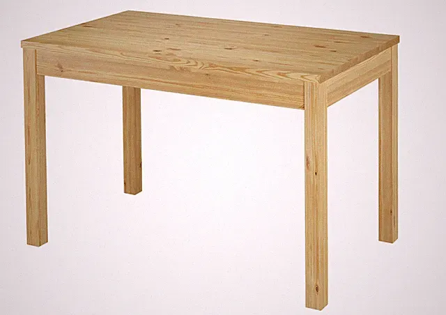 Schmaler Esszimmertisch Kiefer Massivholz 70x120 wählbares Tischbein Holzgruppe
