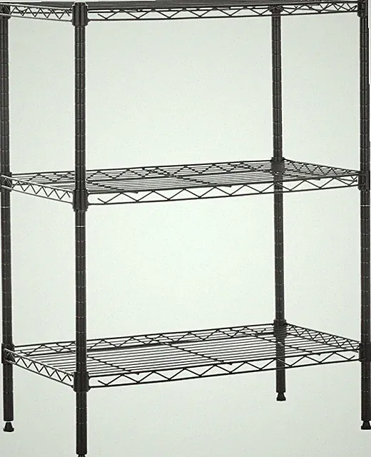 Schmaler Lagerschrank mit 3 Böden, verstellbare Regale, 340 kg maximale Belastung, schwarz