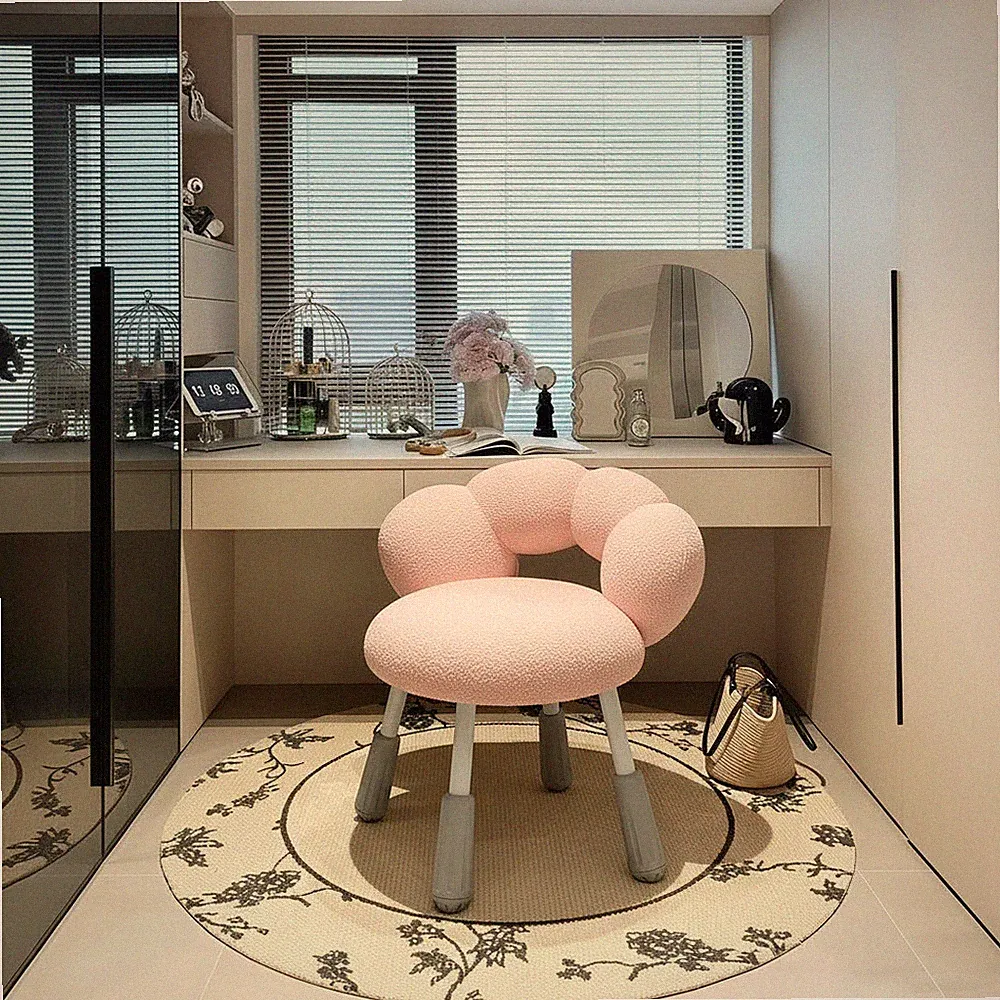 Schminktisch Stuhl höhenverstellbar, Drehstuhl Modern Minimalistisch
