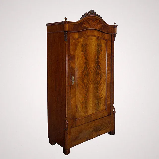 Schrank Kleiderschrank Dielenschrank Louis Philippe Nussbaum B: 99 cm -12015
