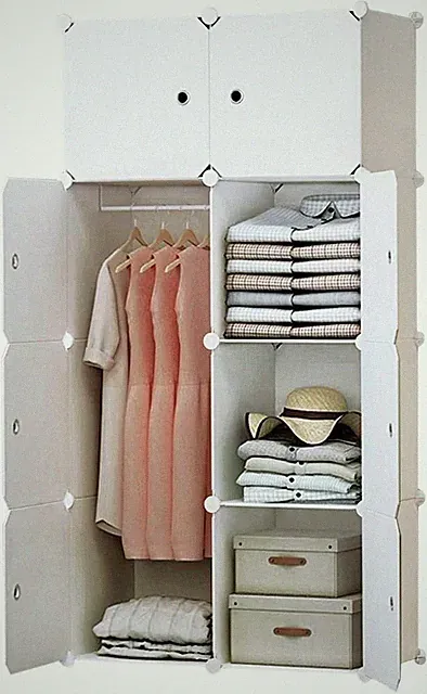 Schrank Kleiderschrank Garderobe System Modular Kleidung 8 Würfel B287