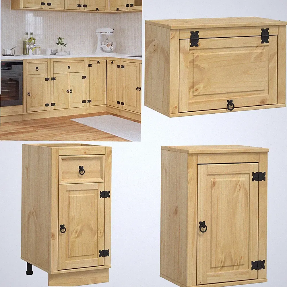 Schrank mit Speicher Honig Massives Kiefernholz Moderne Möbel Design