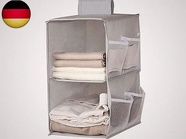Schrank Organizer Hängend, 2 Fächer Kleiderschrank Organizer Hängend, mit 6 Ne