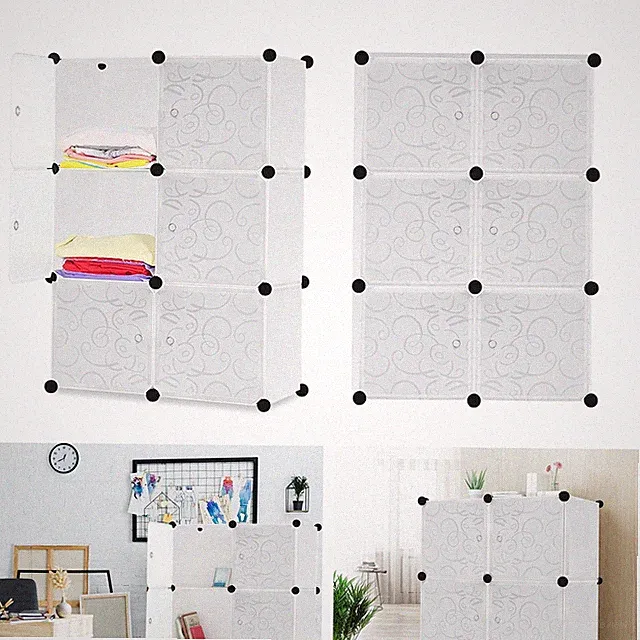 Schrank Schuhablage Garderobe Kleiderschrank DIY Schuhregal Steckregal Badregal