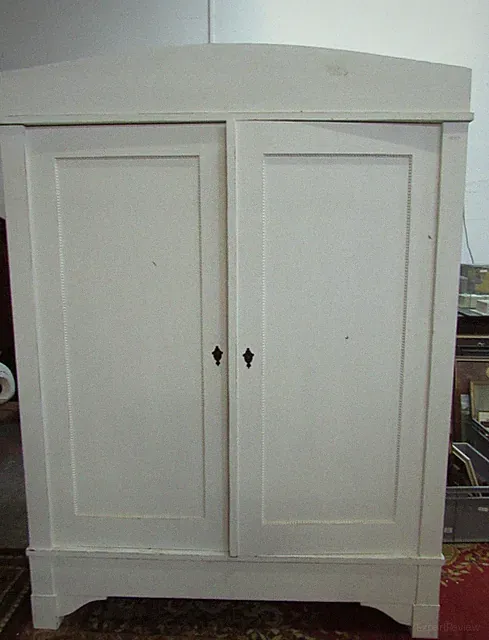 Schrank Wäscheschrank Vintage Kleiderschrank Alt & Antik Shabby Dielenschrank 2