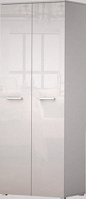 Schrank Zweitüriger Kleiderschrank modernes Design Semigloss Franco 80