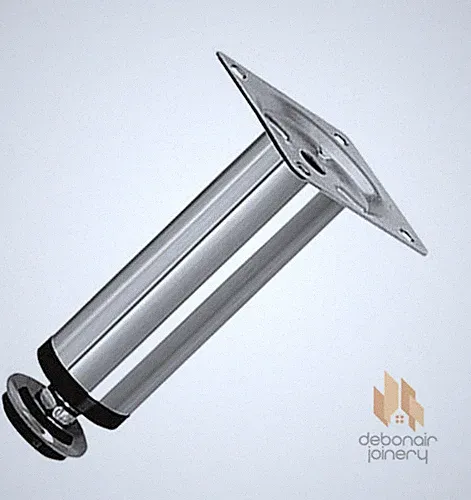 Schrankfüße chrom 150 mm verstellbares Sockelbein für Küchenmöbel Schränke