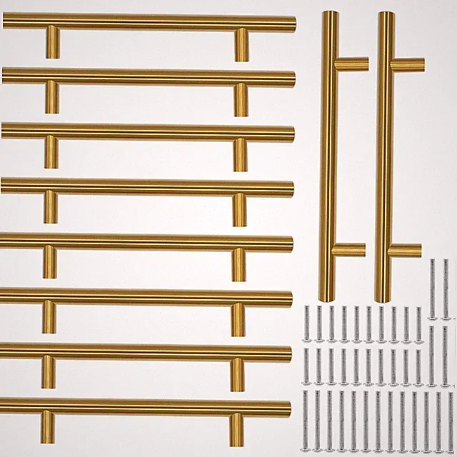 Schrankgriffe Edelstahl Gold 128mm Möbelgriffe Türgriffe Küchen Griffe