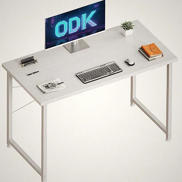 Schreibtisch 100 x 48 cm Computertisch Weiß Bürotisch Holz PC Tisch für Zuhause