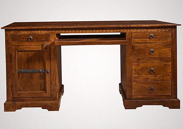 Schreibtisch Akazie 158x54x76 honig lackiert OXFORD #0522