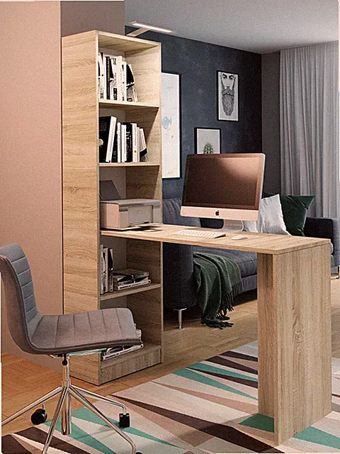 Schreibtisch Beone Computertisch mit Regal Jugendzimmer Büro Modern