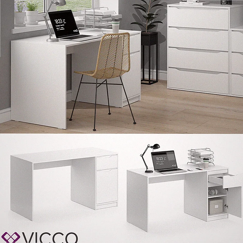 Schreibtisch Bürotisch Computertisch Ruben 140x65cm Arbeitstisch Büromöbel Vicco