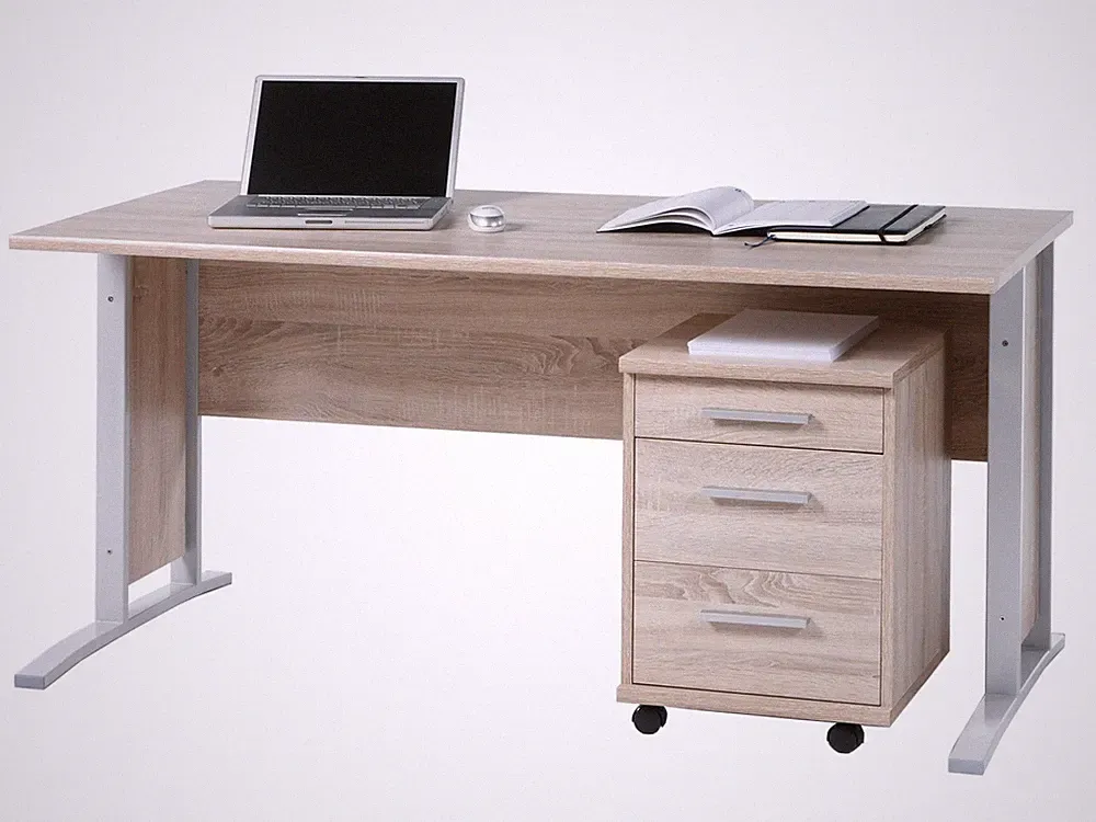 Schreibtisch Clermont Sonoma Eiche Metall 150x73x70 cm Bürotisch