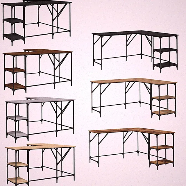 Schreibtisch Computertisch Arbeitstisch Bürotisch 139x139x75 cm Holzwerkstoff