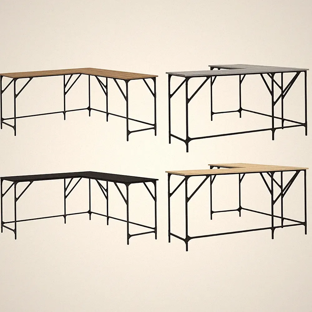 Schreibtisch Computertisch Arbeitstisch Bürotisch 149x149x75 cm Holzwerkstoff