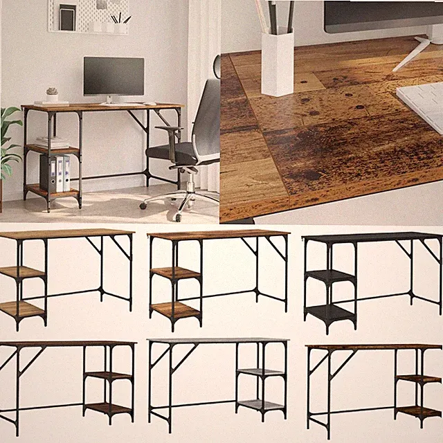 Schreibtisch Computertisch Basteltisch 120x50x75 cm Holzwerkstoff Mit Stauraum