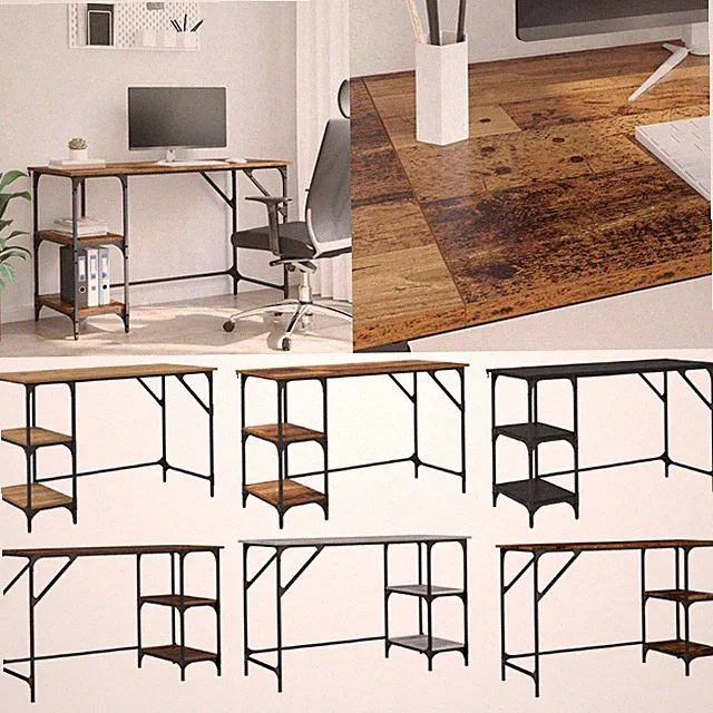 Schreibtisch Computertisch Basteltisch 120x50x75 cm Holzwerkstoff Mit Stauraum