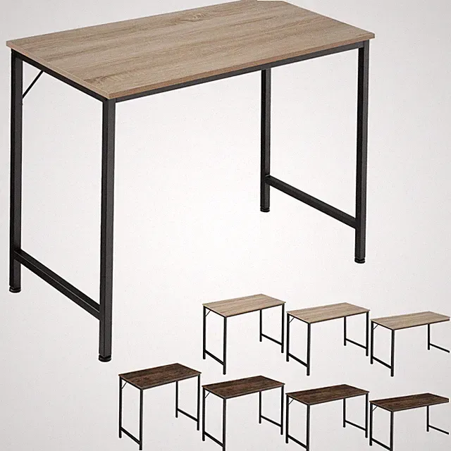 Schreibtisch Computertisch Büro Tisch 80/100/120/140 cm Holz + Metall Industrie