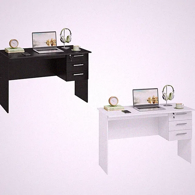 Schreibtisch Computertisch Bürotisch 3 Schubladen 120x60cm PC Tisch Arbeitstisch