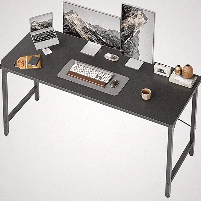 Schreibtisch Computertisch Bürotisch Industrie Design Metall Holz 120x48cm