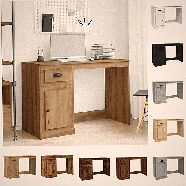 Schreibtisch Computertisch Bürotisch PC Tisch Arbeitstisch Holzwerkstoff 115cm