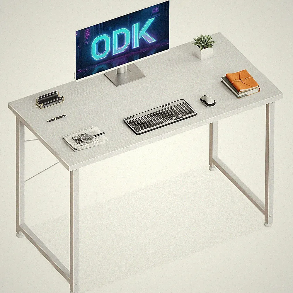 Schreibtisch Computertisch Bürotisch Weiß kompakt modern stabil 100 x 48 cm