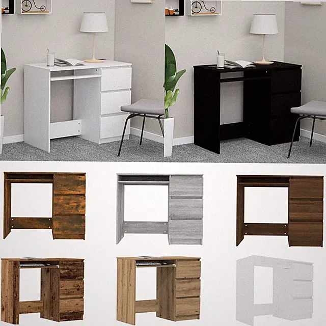 Schreibtisch Computertisch Gamingtisch Bürotisch Tisch 90x45x76 cm Holzwerkstoff
