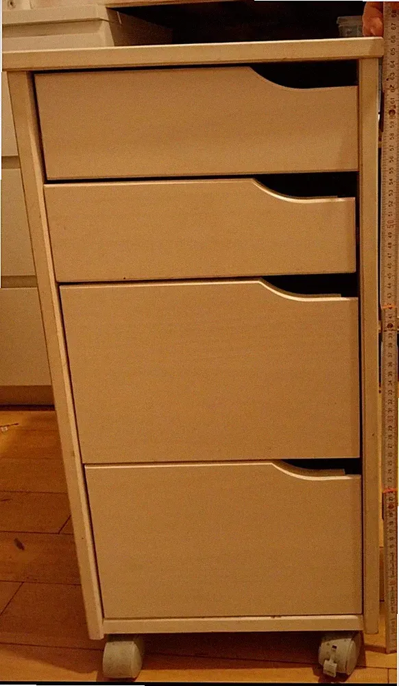 Schreibtisch Container ikea oder ? Weiß Lasiert