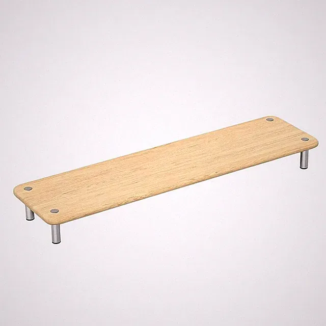 Schreibtisch-Erhöhung aus Holz und Metall abgerundete Ecken Büromöbel stabil