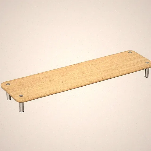 Schreibtisch-Erhöhung aus Holz und Metall Metallbeine Büromöbel Rechteckige