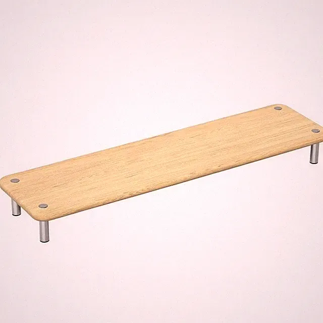 Schreibtisch-Erhöhung aus Holz und Metall Metallbeine Büromöbel Rechteckige
