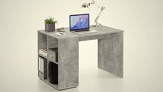 Schreibtisch Gent Bürotisch Computertisch PC-Tisch Home Office in Beton grau