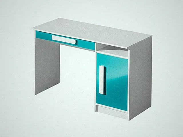 Schreibtisch GULIVER G9 mit Tür und Schublade Hochglanz 120 cm Breit