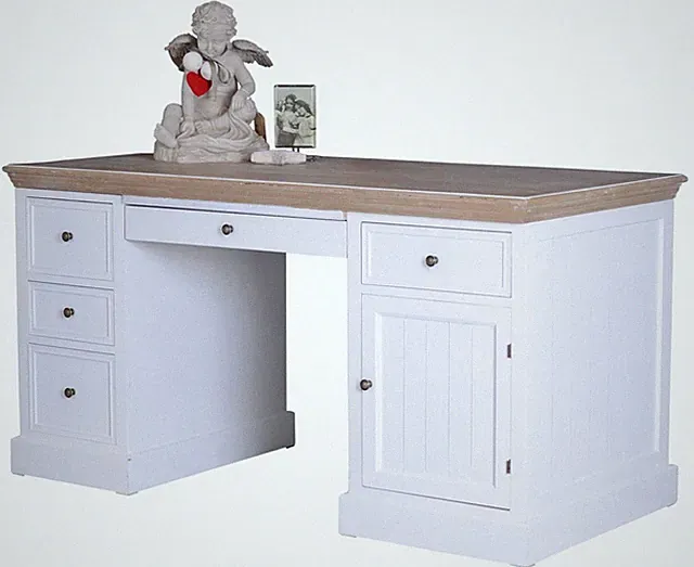 Schreibtisch Holz Landhausstil Bürotisch Arbeitstisch Antik Kinderschreibtisch