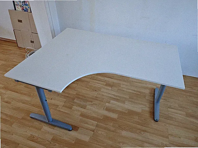 Schreibtisch | Ikea GALANT BEKANT MITTZON | matt weiß | 120x160x73cm