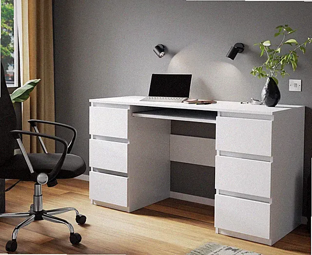 Schreibtisch Kuba Computertisch Arbeitszimmer Farbauswahl Büro Stilvoll M24