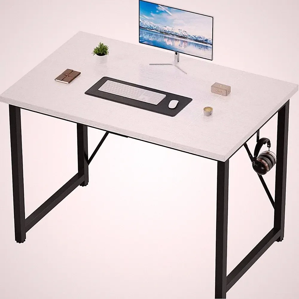 Schreibtisch Laptoptisch Kompakt Computertisch Kinderzimmer 100x50 schwarz/weiß