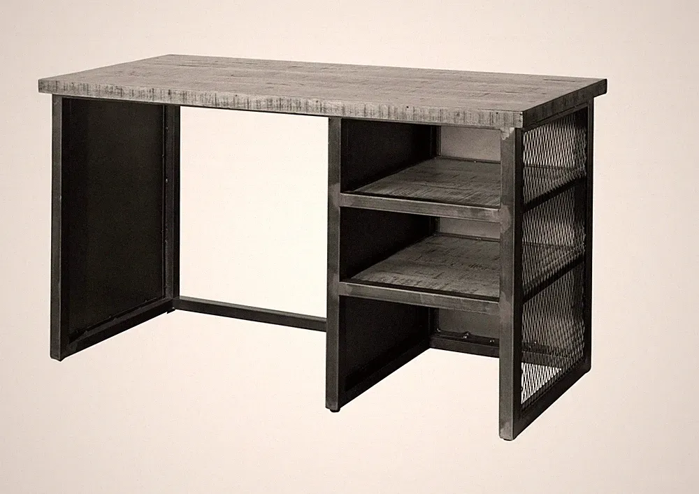 Schreibtisch Mango 122x52x76 grau lackiert HEAVY INDUSTRY #157