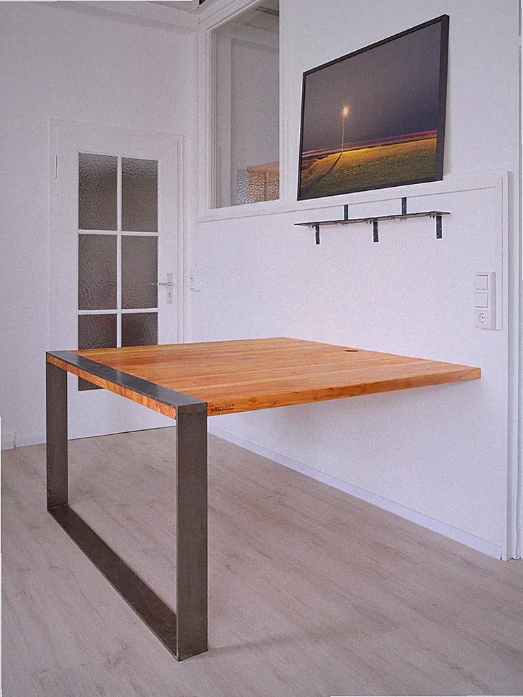 schreibtisch Massivholz Industriestil