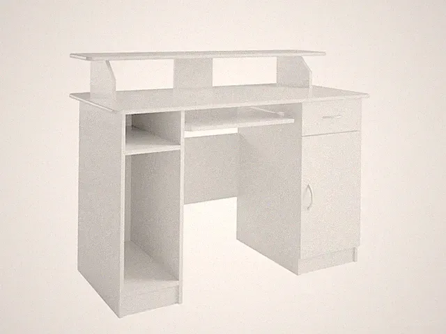 Schreibtisch MAX mit Aufsatz Tastaturablage 120/75-92/60 cm Computertisch