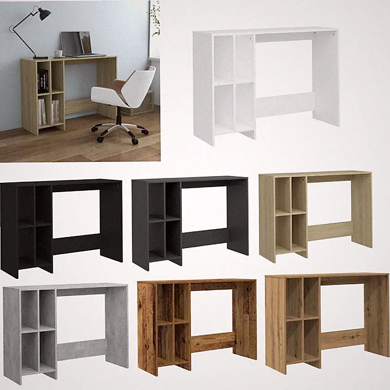 Schreibtisch mit 4 Fächern Computertisch Bürotisch Arbeitstisch 102,5x35x75 cm
