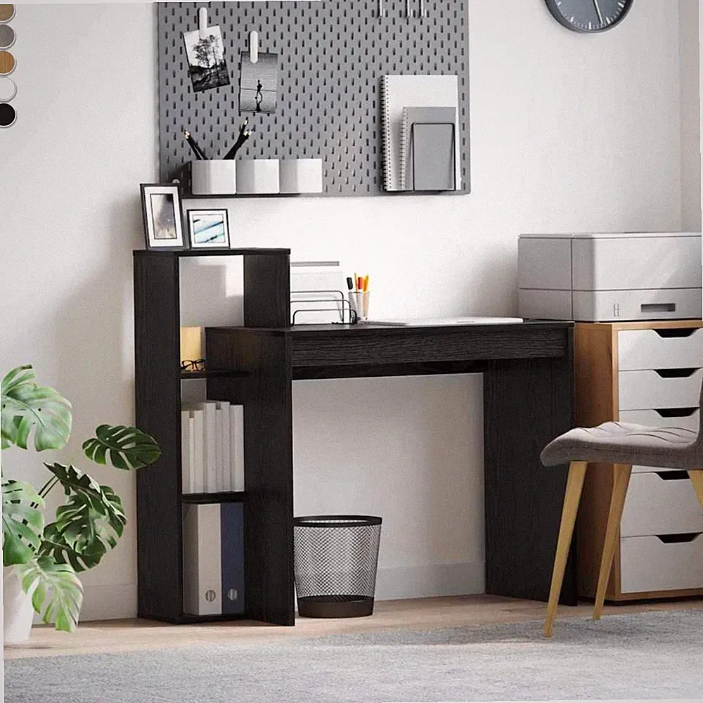 Schreibtisch mit Regal Bürotisch Computertisch Klein Arbeitstisch Büro PC-Tisch