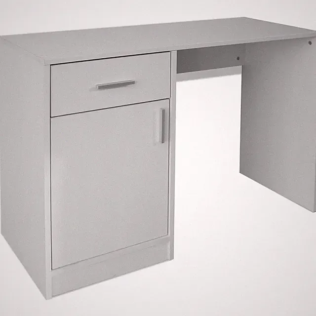 Schreibtisch Mit Schublade Und Schrank Weiß 100x40x73 Cm