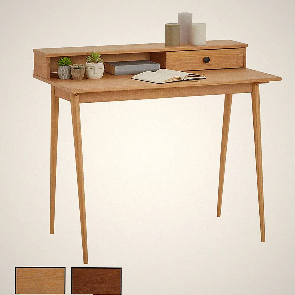 Schreibtisch mit Schubladen PC-Tisch aus Holz Bürotisch mit Stauraum